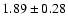 $1.89\pm 0.28$