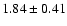$1.84\pm 0.41$