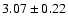 $3.07\pm 0.22$
