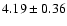 $4.19\pm 0.36$