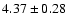 $4.37\pm 0.28$