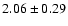 $2.06\pm 0.29$