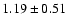 $1.19\pm 0.51$