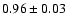 $0.96\pm 0.03$