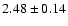 $2.48\pm 0.14$