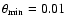 $\theta_{\min}=0.01$