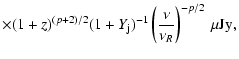 $\displaystyle \times (1+z)^{(p+2)/2}(1+Y_{\rm j})^{-1}\left(\frac{\nu}{\nu_R}\right)^{-p/2}~{\rm {\mu Jy}},$