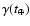 $\gamma(t_\oplus)$