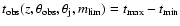 $t_{\rm obs}(z, \theta_{\rm obs}, \theta_{\rm j}, m_{\lim}) =
t_{\max}-t_{\min}$