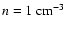 $n=1~{\rm cm}^{-3}$