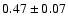 $0.47\pm0.07$