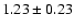 $1.23\pm0.23$