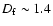 $D_{\rm f}\sim 1.4$
