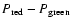 $P_{\rm red}-P_{\rm green}$