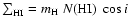 $\sum_{\rm HI}=m_{\rm H}~N({\rm HI})~\cos{i}$