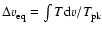 $\Delta v_{\rm
eq}=\int T {\rm d}v / T_{\rm pk}$