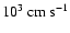 $10^3\ {\rm cm\ s^{-1}}$