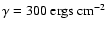 $\gamma = 300~ {\rm ergs\ cm}^{-2}$