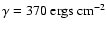 $\gamma = 370\ {\rm ergs\ cm^{-2}}$