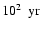 $ 10^2\ ~{\rm yr}$