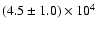 $(4.5\pm 1.0)\times 10^4$
