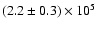 $(2.2\pm 0.3)\times 10^5$