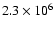 $2.3\times 10^6$