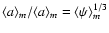 $\langle a \rangle_m / \langle a \rangle_m = \langle \psi \rangle_m^{1/3}$