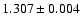 $1.307\pm0.004$