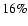 $16 \%$