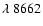 $\lambda~8662$