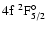 $\rm 4f~^2{\rm F}^{\circ}_{\rm 5/2}$