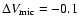 $\Delta V_{\rm mic}= -0.1$