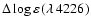 $\Delta\log\varepsilon_{\rm } (\lambda~4226)$