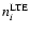 $n_i^{\rm LTE}$