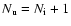 $N_{\rm u}=N_{\rm i}+1$