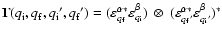 ${ \bf\Gamma} (
q_{\rm i}, q_{\rm f}, {q_{\rm i}}', {q_{\rm f}}' )= ({\varepsilo...
...repsilon_{{q_{\rm f}}'}^{\alpha *}} \varepsilon_{{q_{\rm i}}'}
^{\beta})}{}^{*}$