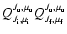 $Q_{J_{\rm i}, \mu_{\rm i}}^{J_{\rm u}, \mu_{\rm u}}
Q_{J_{\rm f}, \mu_{\rm f}}^{J_{\rm u}, \mu_{\rm u}}$