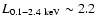 $L_{0.1-2.4~{\rm keV}}\sim2.2$