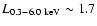 $L_{0.3-6.0~{\rm keV}}\sim1.7$