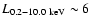 $L_{0.2-10.0~{\rm keV}}\sim6$
