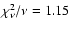 $\chi^2_{\nu}/\nu=1.15$
