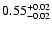 $\rm0.55^{+0.02}_{-0.02}$
