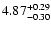 $\rm 4.87^{+0.29}_{-0.30}$