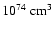 $10^{74}~\rm cm^3$