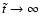 $\tilde{t}\rightarrow \infty$