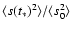 $\langle s(t_*)^2 \rangle / \langle s_0^2 \rangle$