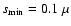 $s_{\rm min}=0.1~\mu$