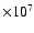 $\times 10^7$