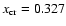$x_{\rm cr}=0.327$